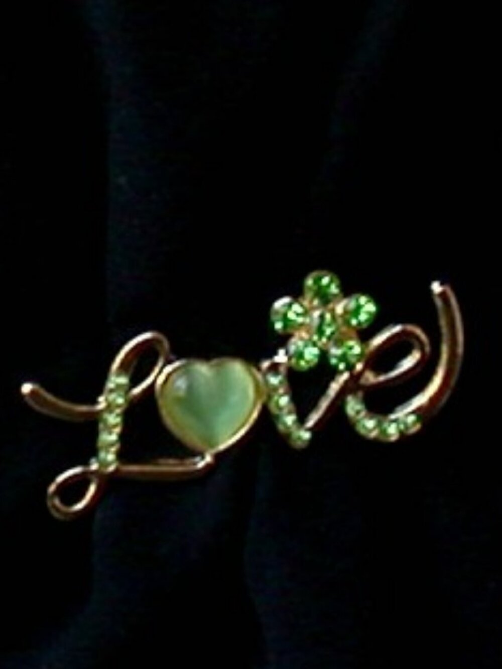 Green LOVE Hijab Pin Sacrves Pin Tie Tack